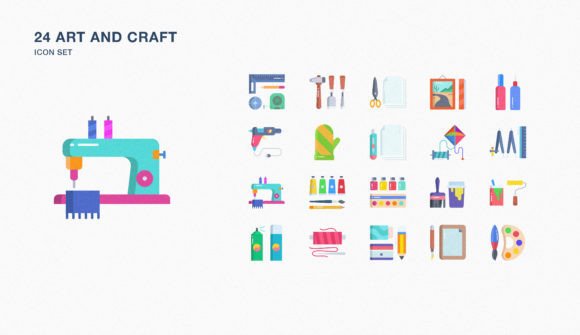 Art and Craft Icon Set: A Versatile Tool for Your Creative Projects