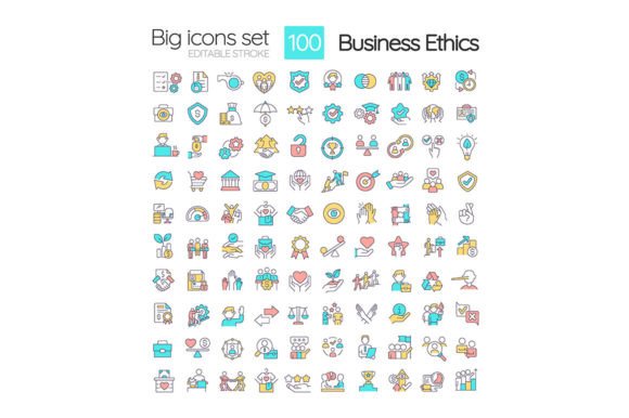 Business Ethics Svg Color Icons Set: A Versatile Tool for Ethical Visual Communication