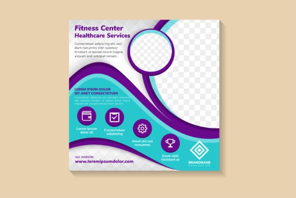 Enhance Your Fitness Center's Online Presence with a Modern Square Banner Template