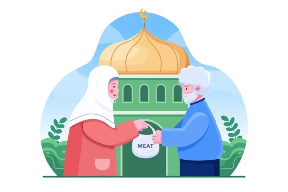 People Sharing Sacrificial Animal Meat: A Strategic and Compassionate Approach
